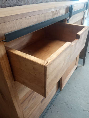 Imagen 2 de 10 de Mueble De Madera Con Cajonera Y Puerta Granero Aparador