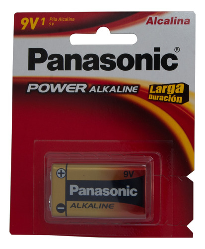 Pila Panasonic Alkalina 9 Voltios Power Larga Duración