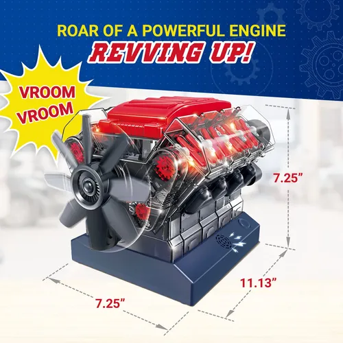 Playz - Modelo De Motor De Combustion V8 Que Funciona. Const