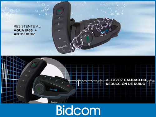Imagen 6 de 10 de Intercomunicador Inalámbrico Moto Gadnic Kit X4 Bluetooth