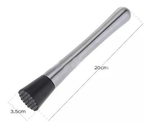 Imagem 9 de 9 de Coqueteleira Inox 500ml + Socador/espremedor/dosador/colher