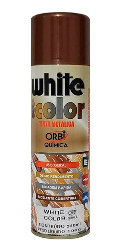Tinta Spray Uso Geral Cobre White Color 340ml 6 Unidades