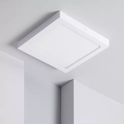 Aplique Panel Plafón Led 36w Cuadrado 45x45 Aluminio Blanco Color Blanco / Luz Calida