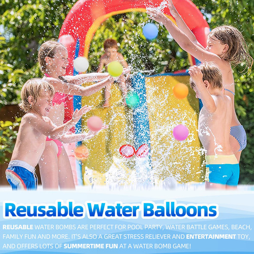 12 Pcs Globos De Agua Reutilizables, Bolas De Agua