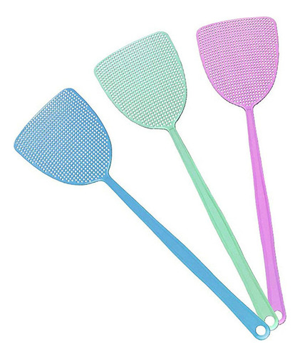 Matamoscas Y Fly Swatter, 3 Unidades, Manual, Plástico, 17,5