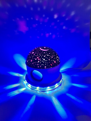Lampara Led Rgb Luna Y Estrellas Parlante Bluethoo