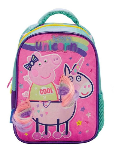 Mochila Espalda Peppa Pig 12'' Color Rosa chicle