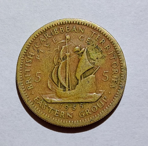 Moneda Caribe Oriental 5 Cents