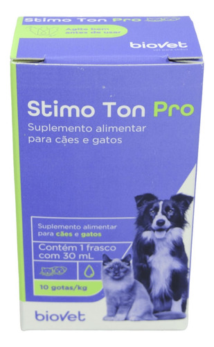 Stimo Ton Pro 30ml Para Cães E Gatos Kit Com 2 Unidades
