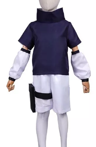 Fantasia De Cosplay Do Anime Uchiha Sasuke, Roupa De Criança Para