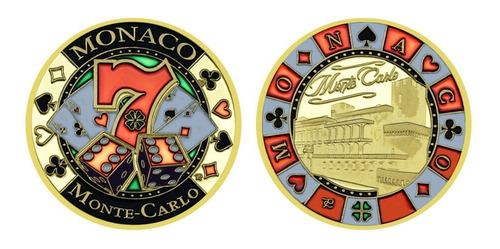 Casino Monte Carlo Europa Mónaco Moneda Laminada Oro 