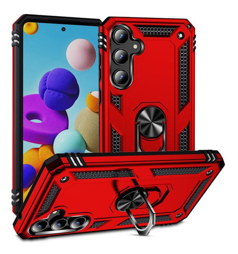 Funda Protector Uso Rudo Con Anillo Magnetico Para Samsung