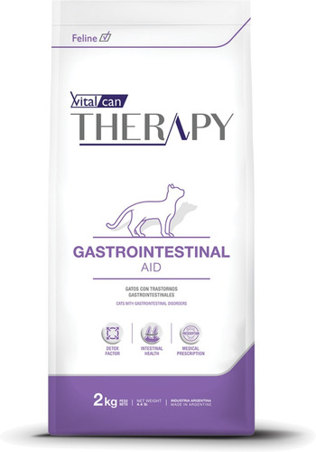 Therapy Vitalcan Gastrointestinal Feline 2 Kg Gato Nuska