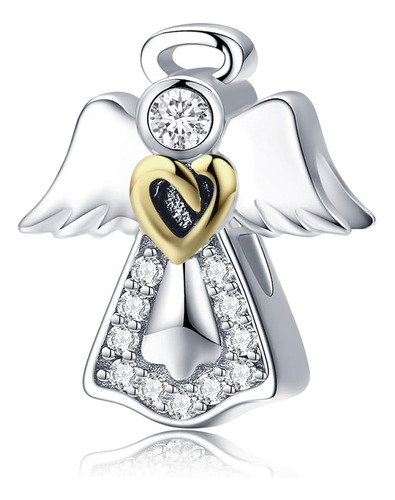 Malldou Jewelry Angel Wing Charm 18k Gold Plated Bead Charms