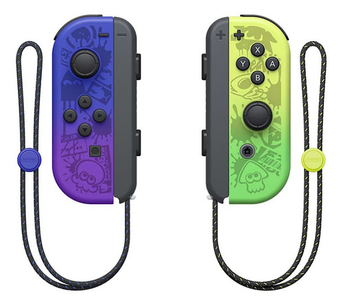 Imagen 4 de 5 de Nintendo Switch OLED 64GB Splatoon 3 Edition color degradado azul y degradado amarillo y negro