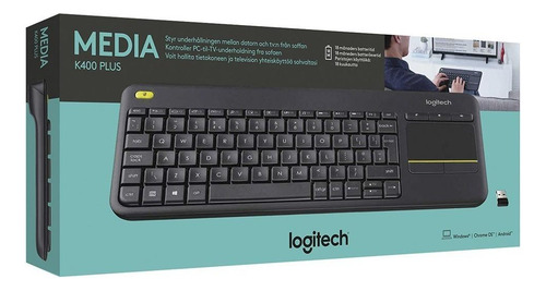 Teclado Inalámbrico Logitech K400 Plus Negro Idioma Español
