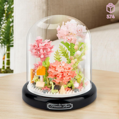 Bloques De Flores Artificiales Para Armar Compatible 624pcs.
