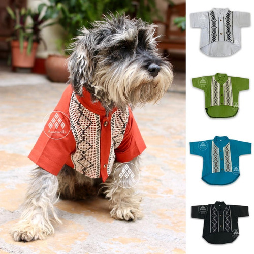 Lote De 12 Guayaberas Mexicanas Para Perro Modelo Lineasyuca