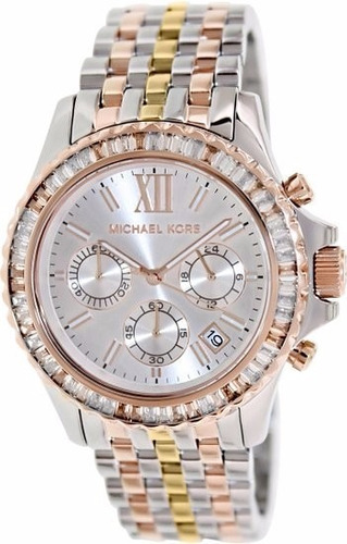 Relógio Michael Kors Mk5876 Everest Dourado Rose Prata Misto