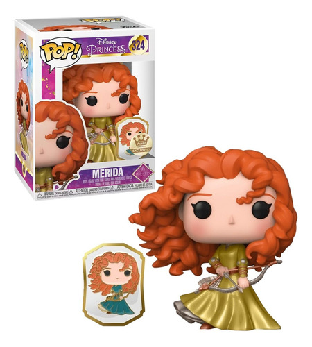 Merida 324 Com Pin Exclusivo Pop Funko Princesas Disney