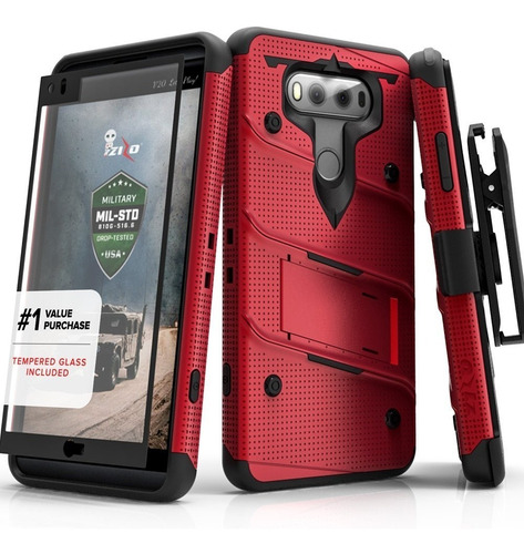 Funda Zizo Bolt LG V20 Original Uso Rudo Clip Cristal