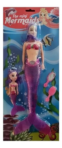 Muñeca Juguete 2 En 1 Iluminacion Sirena Regalo Niña Diversi