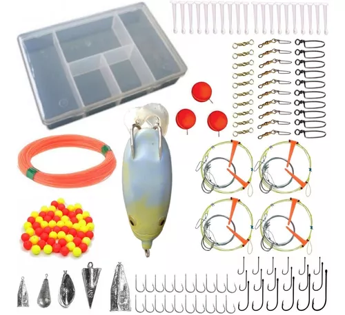 Kit Caja De Pesca Completa Rana Señuelo Variada Rio Laguna