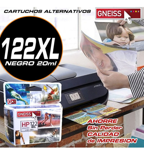 Cartucho Alternativo 122xl Negro Deskjet 1050 / 2050 / 3050