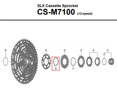 Imagem 2 de 2 de Espaçador Do Cassete Spacer B Shimano Cs-m7100 Entre 16-18