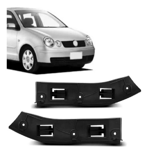 Par Guia Parachoque Dianteiro Polo Hatch Sedan 2003 2004 05/