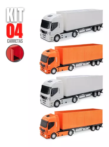 Caminhão De Brinquedo Carreta Báu Iveco Hi Way Usual 339