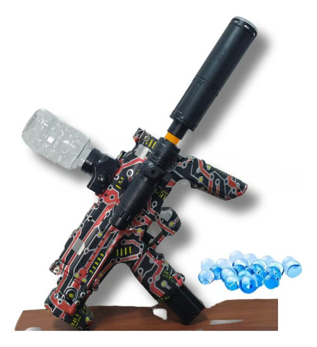 Pistola Mp7 Hidrogel Luz Rgb Linterna Super Potencia 2024