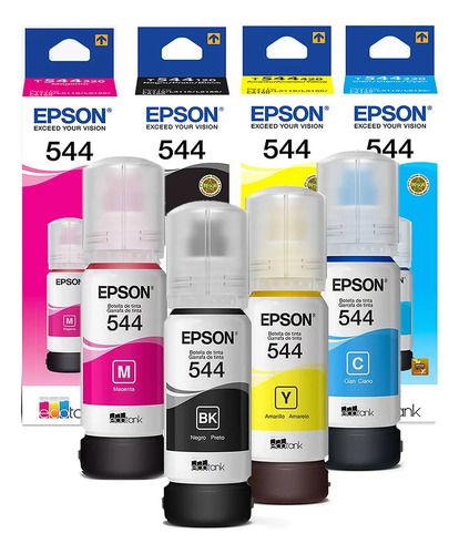 Kit Tinta Original Epson L5590 L1250 T544 L3250 - 04 Cores