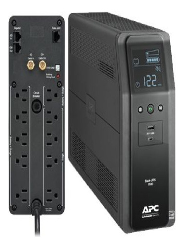 Ups Apc Back-ups Pro Br1100m2-lm 1100va 600 Watts 10 Tomas 