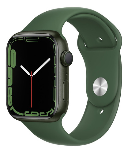 Apple Watch Series 7 (GPS, 45mm) - Caja de aluminio color verde - Correa deportiva verde trébol - Distribuidor autorizado