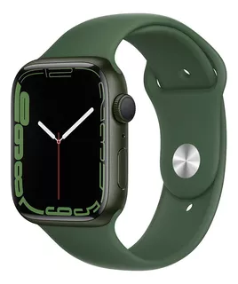 Apple Watch Series 7 (GPS, 45mm) - Caixa de alumínio verde - Pulseira esportiva trevo
