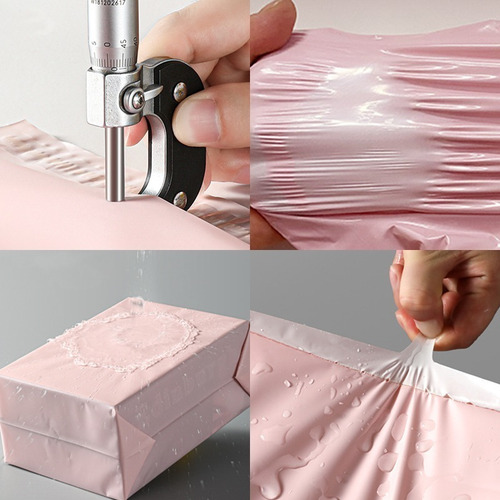 Mu:4life 200 Bolsas Sobres De Plástico Para Paquetería Color Pink