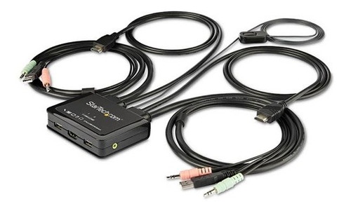 Switch Conmutador Kvm De 2 Puertos Hdmi Con Cables - Usb