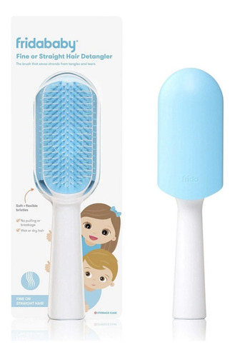 Cepillo Desenredante Para Cabello Fino O Liso Frida Baby Color Celeste Celeste