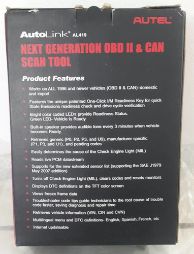 Imagen 4 de 4 de Scanner Automotriz Autel Al419