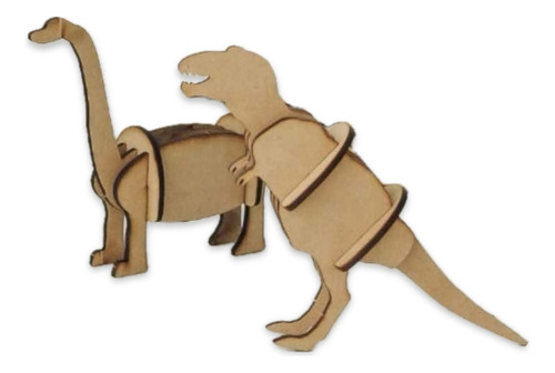 Dinosaurios Para Armar Fibrofacil X25unid Rex Y Cuello Largo