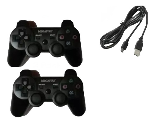 2 Controles Ps3 Inalambrico Nuevo + Cable De 3 Mts 