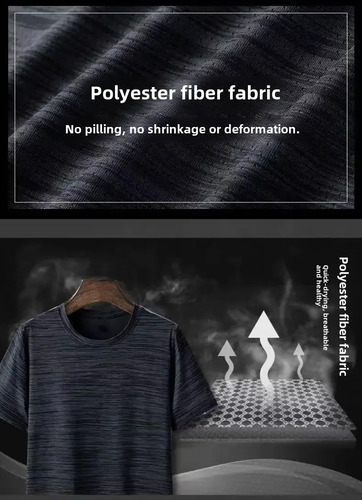Camiseta De Manga Corta De Secado Rápido Para Hombre - Color