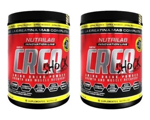 Creatina Nutrilab Crea Shock X 300 Grs X2 Unidades