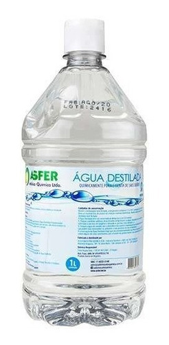 Água Destilada 1 Litro Para Aromatizador Asfer