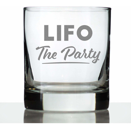 Lifo The Party - Whiskey Rocks Glass - Funny Accountant Gift