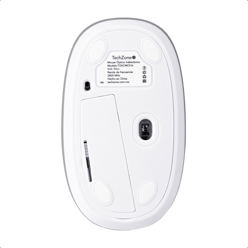 Mouse Inalámbrico Techzone Ergonómico Alta Precisión 1200dpi Color Gris