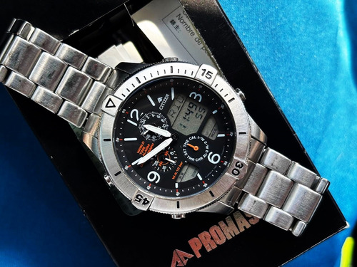 Citizen Promaster C300 World Time Raríssimo Colecionador Aço Aço Preto (Usado)