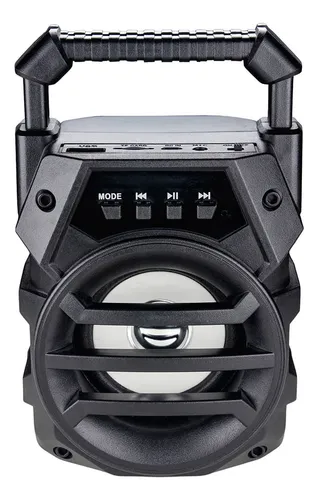 Parlante Bt Izuum Portátil 3w Radio Fm Usb Y Luces Color Negro