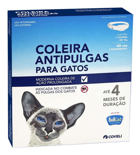Coleira  Anti-pulgas Para Gato Bullcat 15 G Coveli